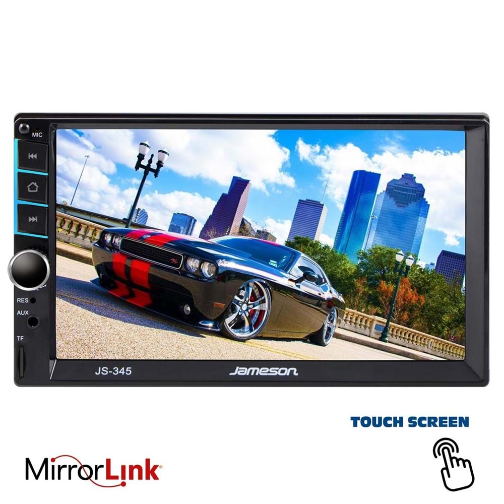 JAMESON JS-345 Double Teyp 7 İnç 4x60 Watt mirrorlink