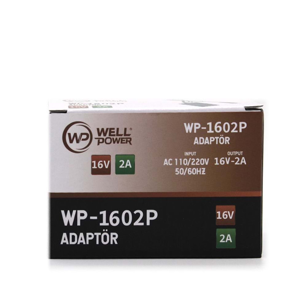 SANTRAL ADAPTÖR 16V 2A RCA WELLPOWER WP-1602P