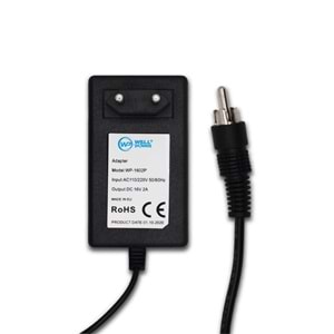 SANTRAL ADAPTÖR 16V 2A RCA WELLPOWER WP-1602P