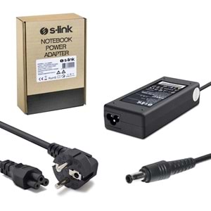 NOTEBOOK ADAPTÖR 90W 19V 4,74A 5,5X3,0MM SAMSUNG ORTASI İĞNELİ S-LİNK SL-NBA90