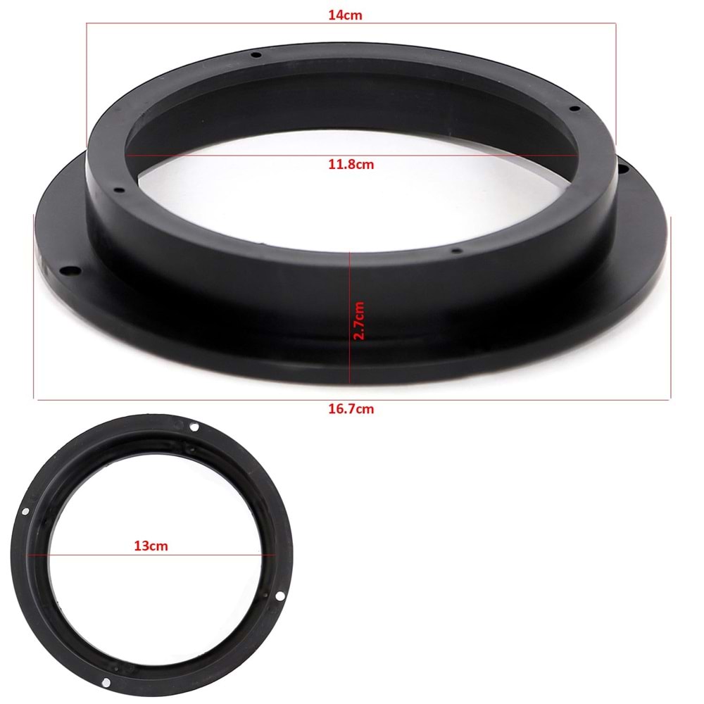 Hoparlör Kapı Kasnağı 13cm Plastik 2 Adet