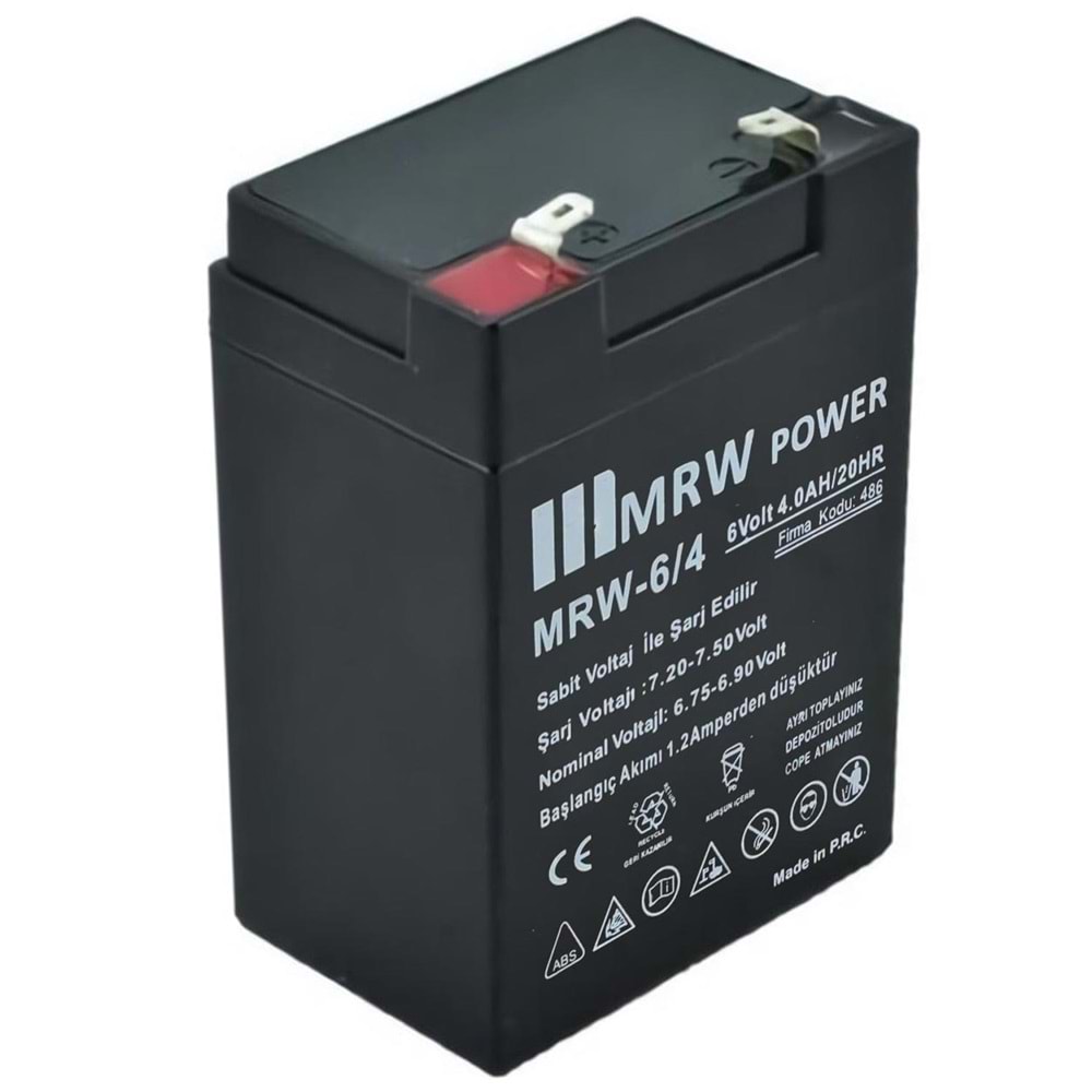 AKÜ 6V 4A (7X10X4,6CM) MRW