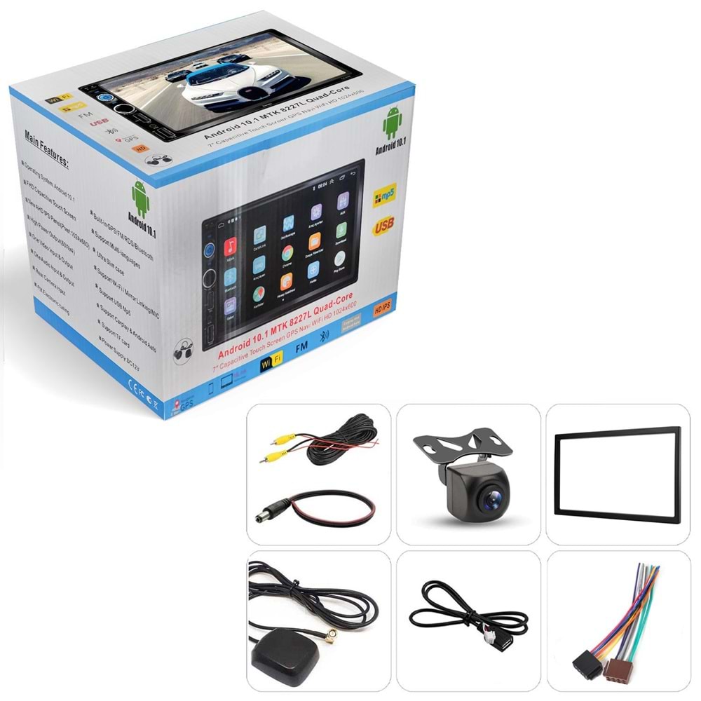 TWOGO GO-232AND Android Double Teyp 7 İnç 4x60 Watt 2+32GB