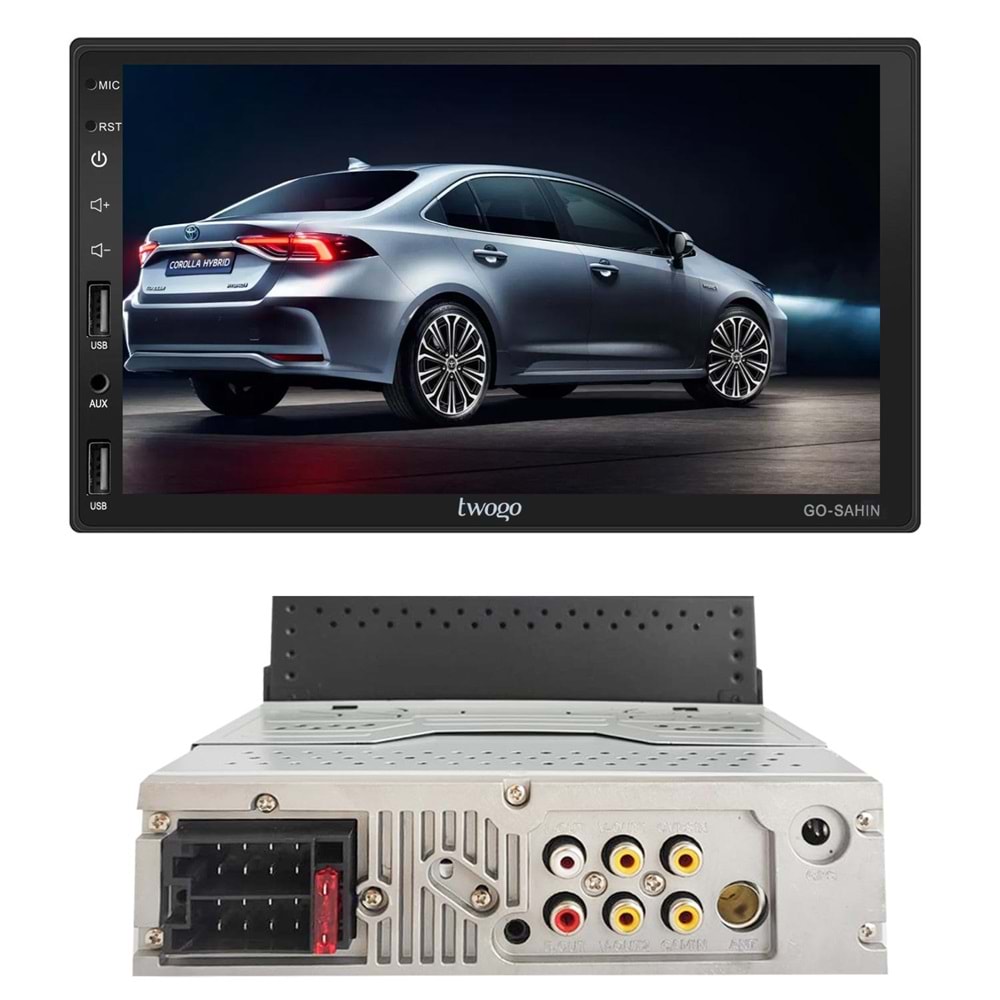 TWOGO GO-ŞAHIN Tofaş Double Teyp 7 İnç 4X50 Watt Mirrorlink Ayarlanabilir