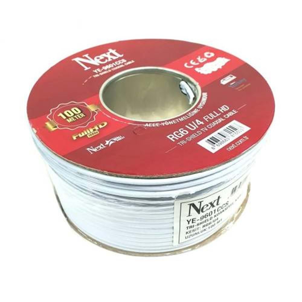 NEXT YE-9601AL RG 6-U/4 TRISHELD 100 METRE ANTEN KABLOSU