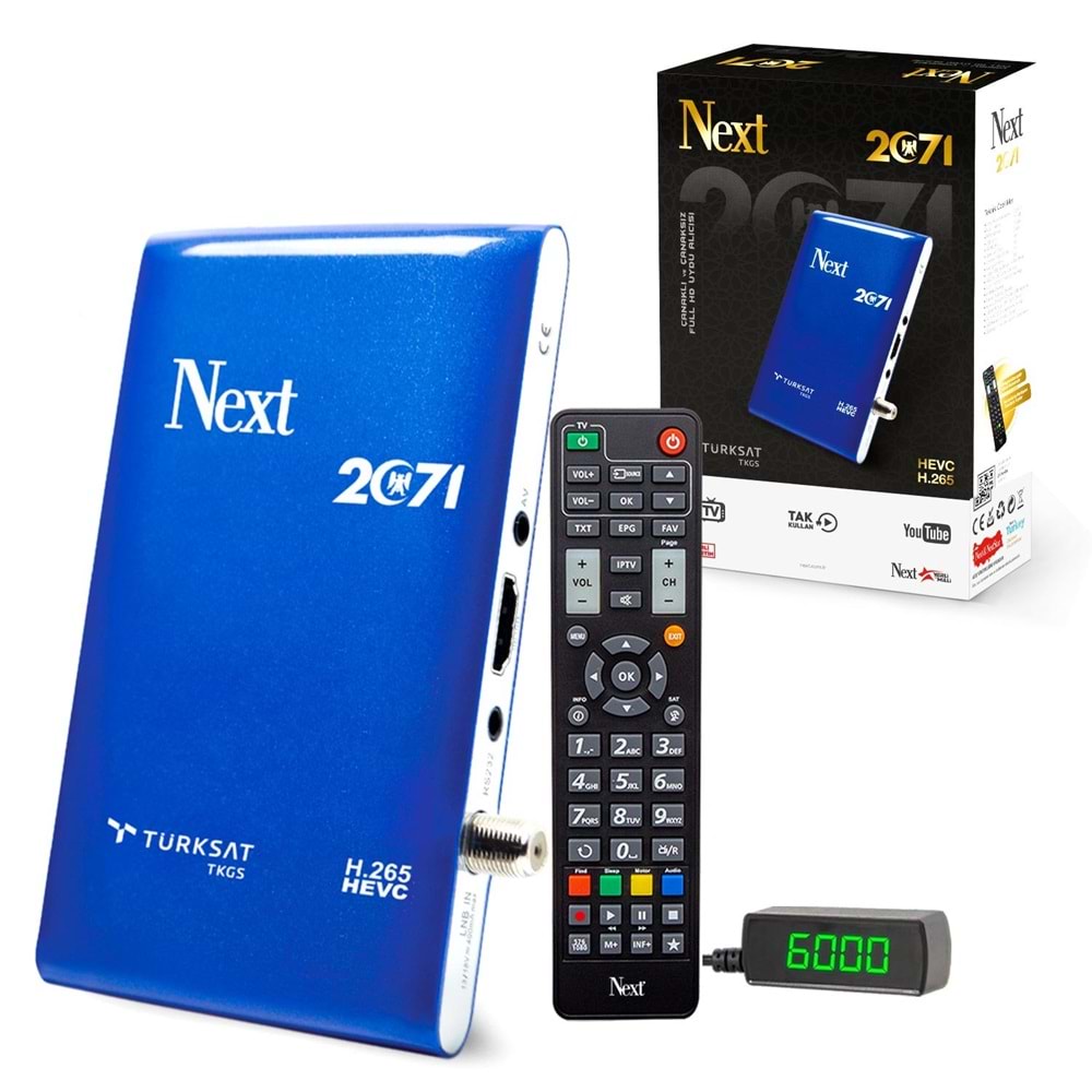 NEXT YE-2071 HD UYDU ALICISI ÇANAKSIZ TV İZLEME IPTV H,265