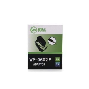 WELLPOWER WP-0602P 6 VOLT 2 AMPER PLASTİK KASA 5,5X2,5 MM