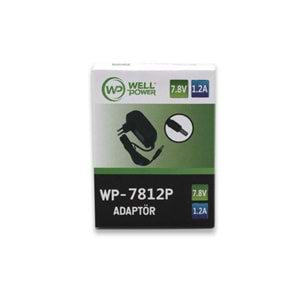 WELLPOWER WP-7812P 7,8 VOLT 1,2 AMPER PLASTİK KASA 5,5X2,5 MM