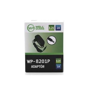 WELLPOWER WP-8201P 8,2 VOLT 1 AMPER PLASTİK KASA 5,5X2,5 MM
