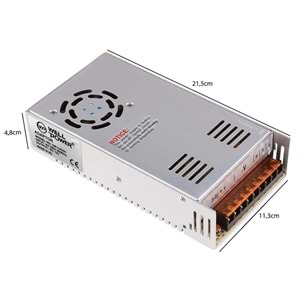 WELLPOWER WPS-1230M FANLI SLIM 12 VOLT 30 AMPER METAL KASA ADAPTÖR
