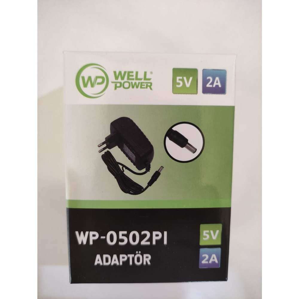 WELLPOWER WP-0502PI 5 VOLT 2 AMPER AMP PLASTİK ADAPTÖR 4,0 X 1,7 MM