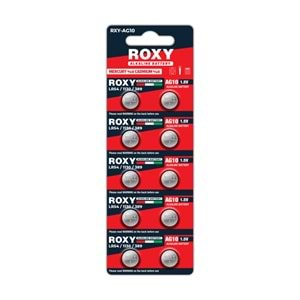 ROXY 1,5V DÜĞME ALKALİN PİL AG10 LR54/1130/389 10'LU PAKET SKT 2029