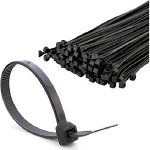 IŞILDAR 3,6X300MM PLASTİK KABLO BAĞI SİYAH (100LÜ PAKET )