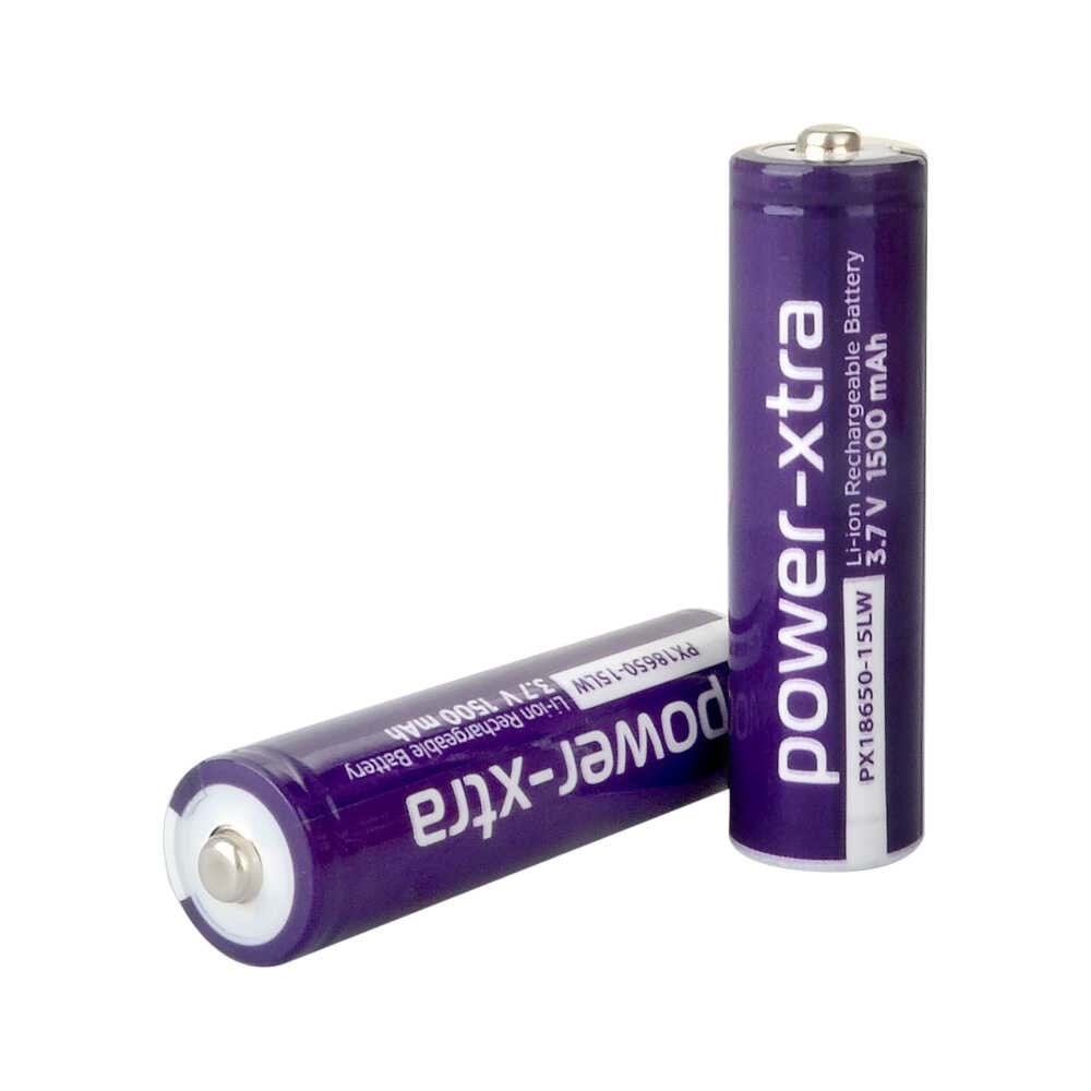 Power-Xtra 18650 - 3,7V - 1500 Mah Başlı - 0,5C Şarjlı Pil