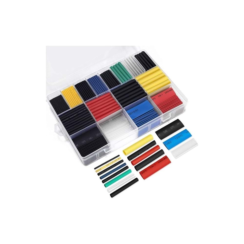 ROSE RC-886 580 PARÇA RENKLİ KUTULU DARALAN MAKARON SETİ