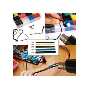 ROSE RC-886 580 PARÇA RENKLİ KUTULU DARALAN MAKARON SETİ