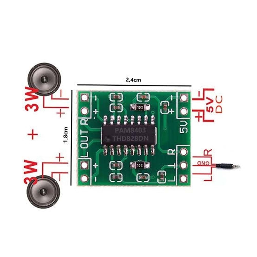 OEM HW-104 5V SES ÇIKIŞ DEVRESİ 2X5WATT