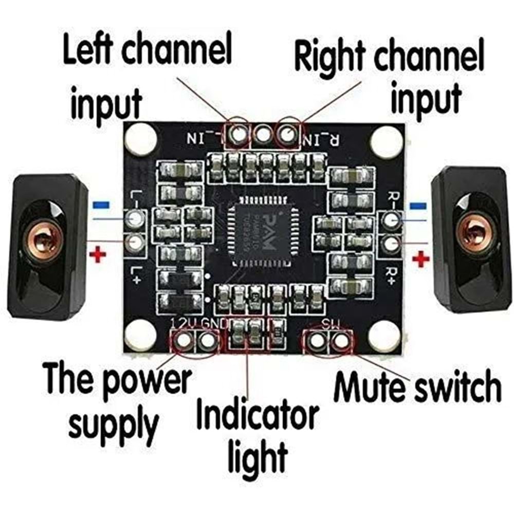 OEM HW-009 12V SES ÇIKIŞ DEVRESİ 2X15WATT