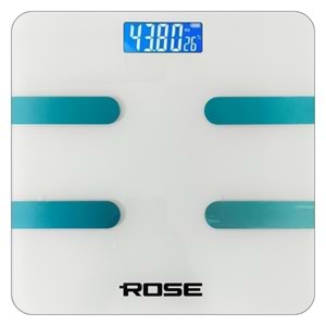 ROSE RB-201 Dijital Tartı Bluetooth Telefon Uygulamalı Akıllı Yağ Ölçer Siyah
