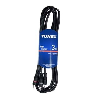 TUNEX AL-300 AUX KABLO 3.5MM TO 2RCA 3MT