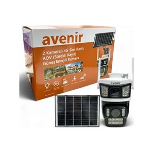 AVENİR AV-S425 6MP Sim Kartlı 2 Kameralı 4g Solar Kamera
