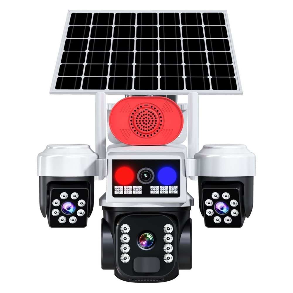 AVENİR AV-S463G 6MP Sim Kartlı 3 Kameralı 4G Güneş Enerjili Solar Kamera